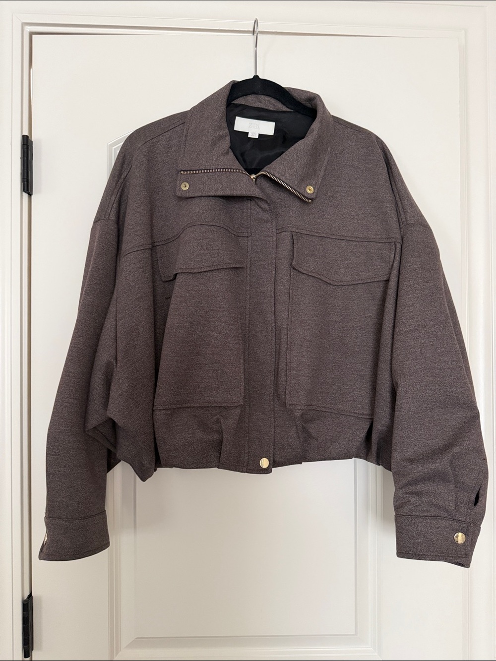 Zara | (L) Women's Cropped Utility Jacket - Brown